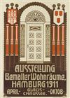 H. ISENBERG (DATES UNKNOWN). AUSSTELLUNG / HAMBURG. 1911. 33x23 inches, 84x58 cm. Anstalt, Hamburg.